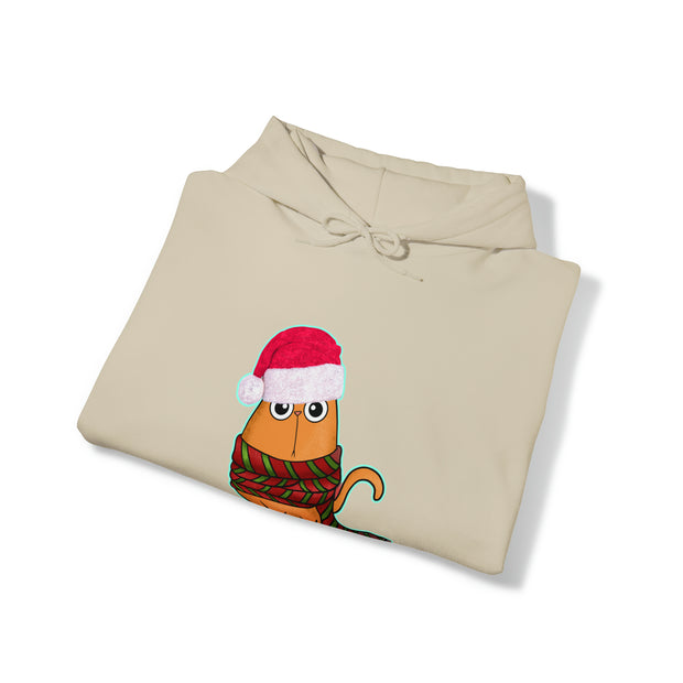 Christmas cat Unisex Heavy Blend™ Hooded Sweatshirt