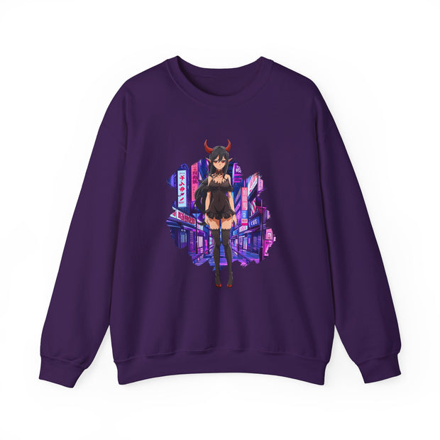Anime Female Demon Unisex Heavy Blend™ Crewneck Sweatshirt