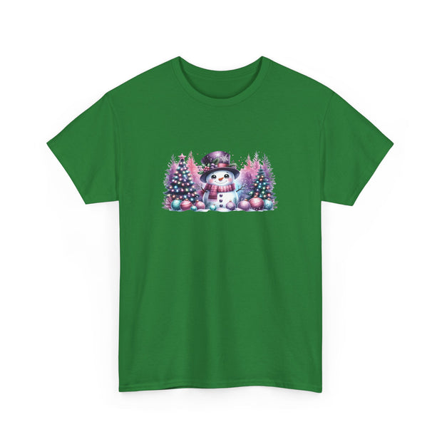 Pastel Snowman Unisex Heavy Cotton Tee