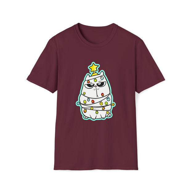 Christmas cat Unisex Softstyle T-Shirt