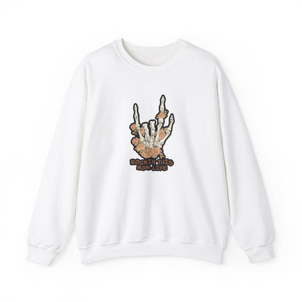 Rockin this Mom Life Unisex Heavy Blend™ Crewneck Sweatshirt