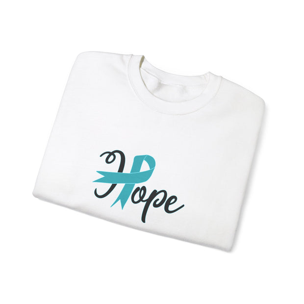 Ovarian Cancer Hope Unisex Heavy Blend™ Crewneck Sweatshirt