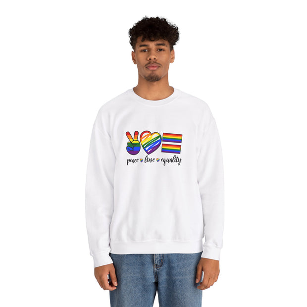 Peace Love Equality Unisex Heavy Blend™ Crewneck Sweatshirt