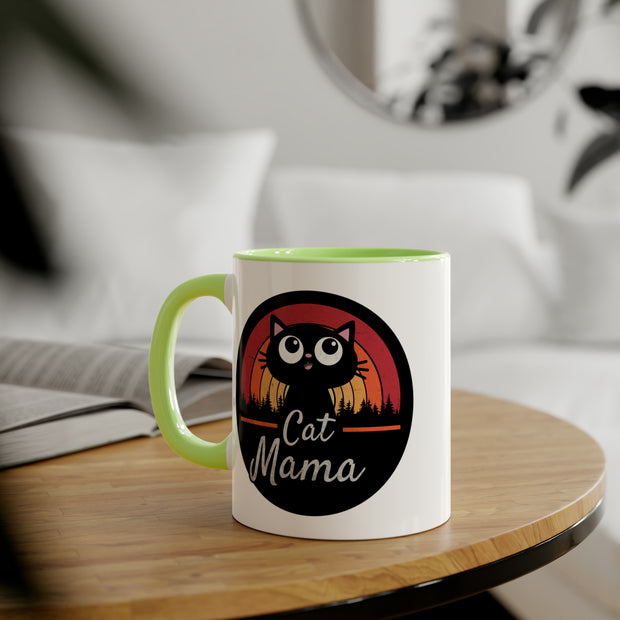 Cat Mama Accent Mugs, 11oz