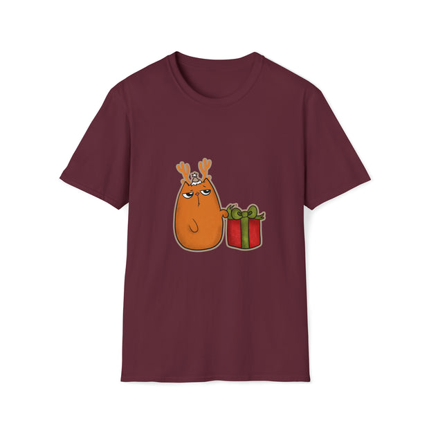 Christmas cat Unisex Softstyle T-Shirt