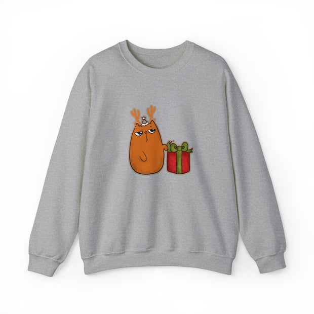 Christmas cat Unisex Heavy Blend™ Crewneck Sweatshirt