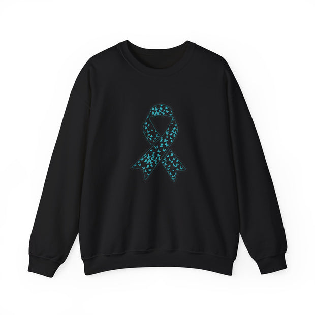 Ovarian Cancer Ribbon Unisex Heavy Blend™ Crewneck Sweatshirt