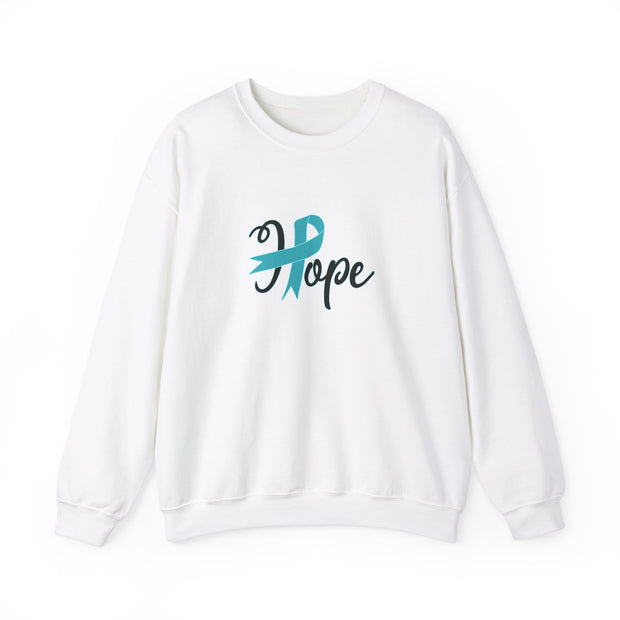 Ovarian Cancer Hope Unisex Heavy Blend™ Crewneck Sweatshirt