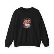 Tea Cup Flowers & Birds Unisex Heavy Blend™ Crewneck Sweatshirt