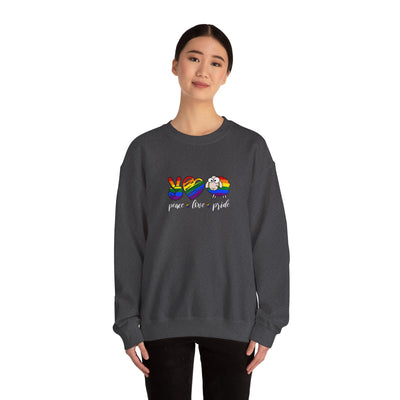 Peace Love Pride Unisex Heavy Blend™ Crewneck Sweatshirt