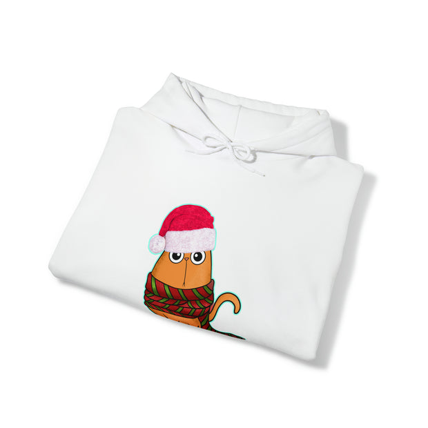 Christmas cat Unisex Heavy Blend™ Hooded Sweatshirt