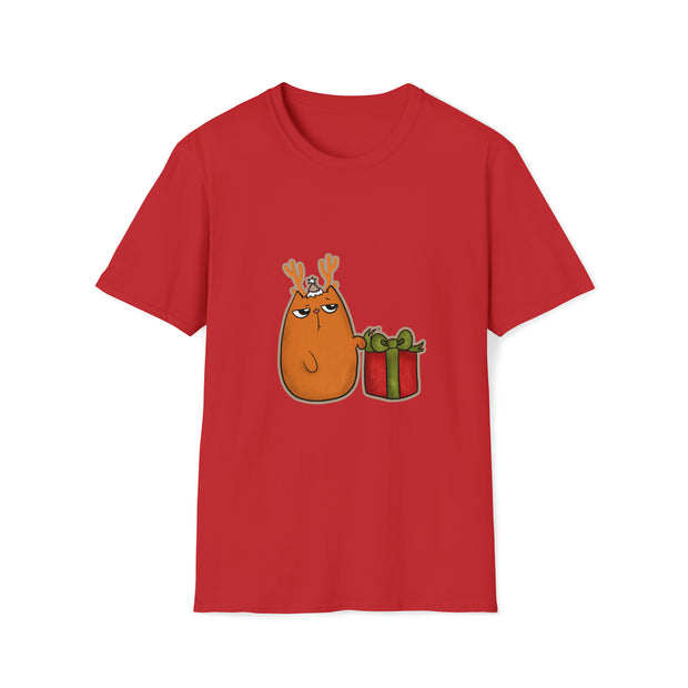 Christmas cat Unisex Softstyle T-Shirt