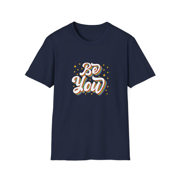 Retro Be You Pride Unisex Softstyle T-Shirt