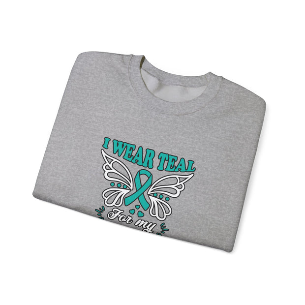Teal for Mom Unisex Heavy Blend™ Crewneck Sweatshirt