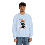 Books, Cat & Coffee Unisex Heavy Blend™ Crewneck Sweatshirt