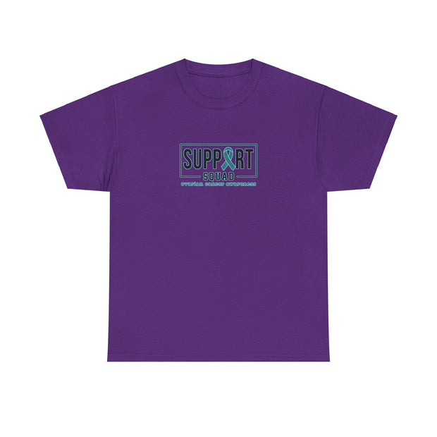 Ovarian Cancer Support Squad Unisex Heavy Cotton Tee