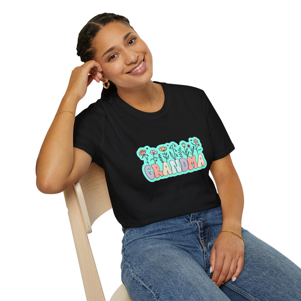 Grandma Flowers Unisex Softstyle T-Shirt