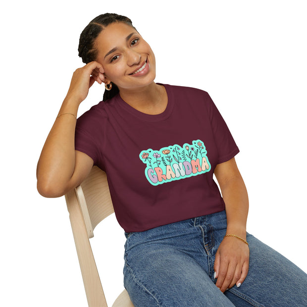 Grandma Flowers Unisex Softstyle T-Shirt