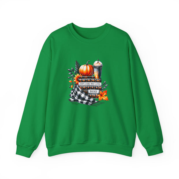 Just a Girl Who Loves Books Unisex Heavy Blend™ Crewneck Sweatshirt