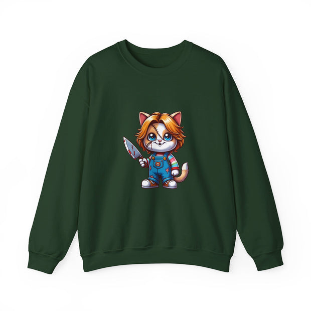 Horror Movie Cats Unisex Heavy Blend™ Crewneck Sweatshirt