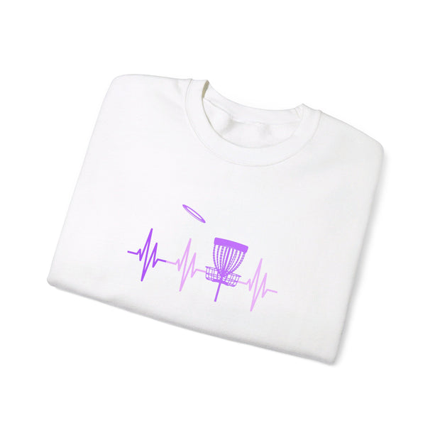 Disc Golf Heartbeat Unisex Heavy Blend™ Crewneck Sweatshirt