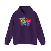Soda Pop Heart Hoodie - Retro Unisex Sweatshirt for Fun Gatherings, Cozy Nights, Music Festivals, Unique Gifts & Casual Wear