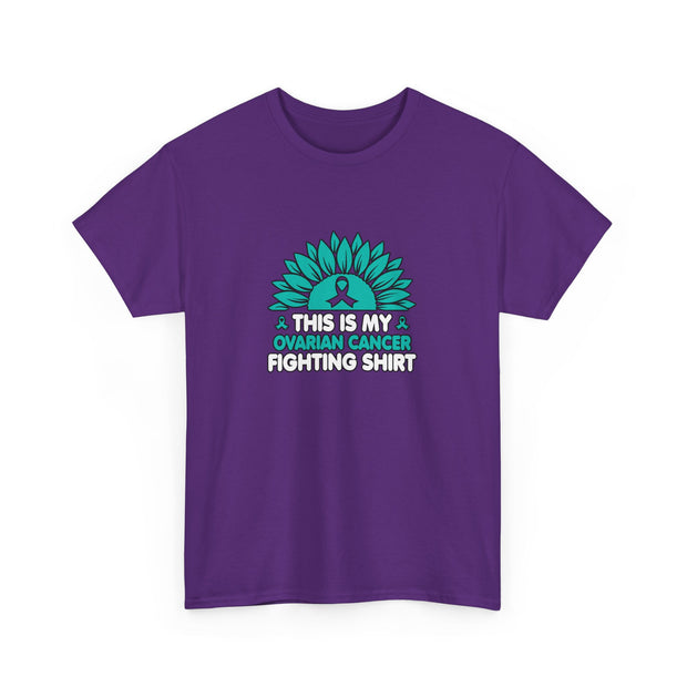 Ovarian cancer Unisex Heavy Cotton Tee