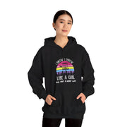 I Know I Throw Like A Girl Unisex Heavy Blend™ Hooded Sweatshirt