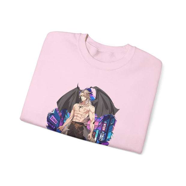 Anime Male Demon Unisex Heavy Blend™ Crewneck Sweatshirt