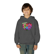 Youth Hooded Sweatshirt with Soda Pop Design, Fun Sweatshirt for Kids, Perfect Gift for Birthdays, Cozy Hooded Top, Great for Casual Wear