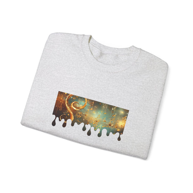 Golden Musical Notes Unisex Heavy Blend™ Crewneck Sweatshirt