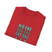 Kid, Dog, Cat Dad Unisex Softstyle T-Shirt
