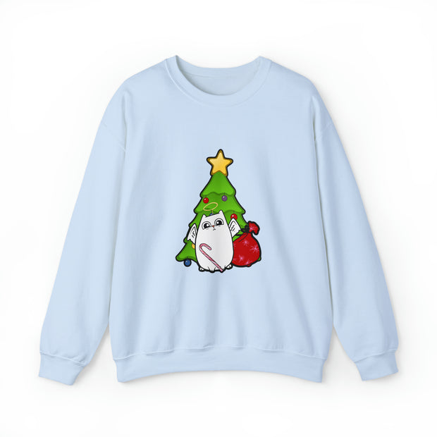 Christmas cat Unisex Heavy Blend™ Crewneck Sweatshirt