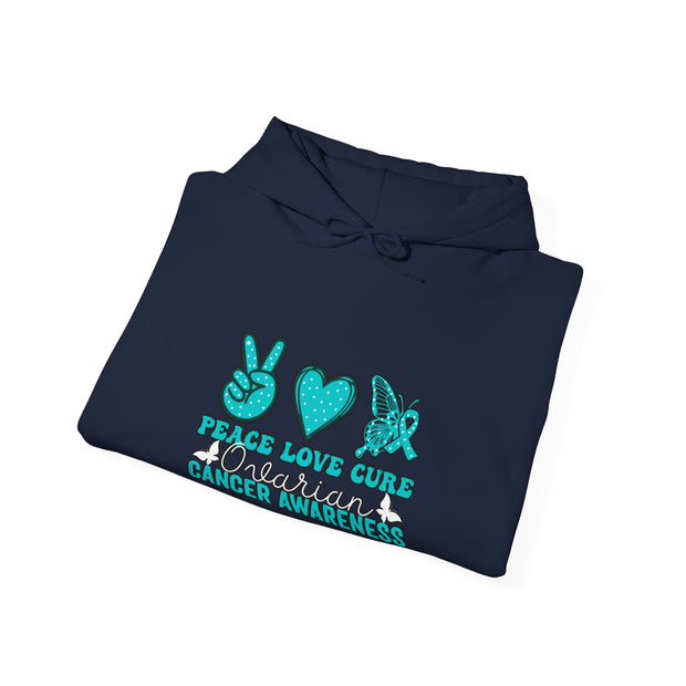 Peace Love Cure Unisex Heavy Blend™ Hooded Sweatshirt