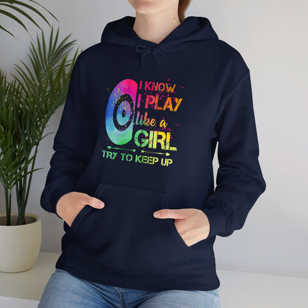 I Know I Play Like A Girl Unisex Heavy Blend™ Hooded Sweatshirt