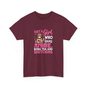 Anime, Boba, Sketching Unisex Heavy Cotton Tee