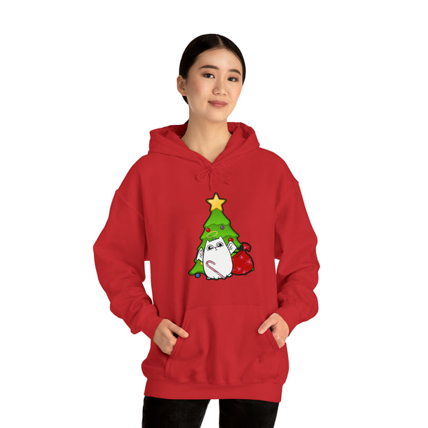 Christmas cat Unisex Heavy Blend™ Hooded Sweatshirt