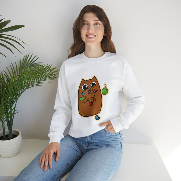 Christmas cat Unisex Heavy Blend™ Crewneck Sweatshirt