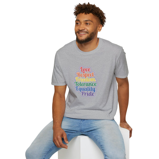 Love Respect Freedom Unisex Softstyle T-Shirt