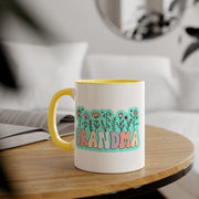 Grandma Flowers Accent Mugs, 11oz