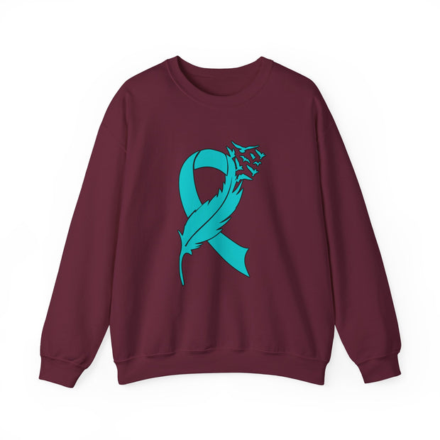 Teal Ribbon Unisex Heavy Blend™ Crewneck Sweatshirt