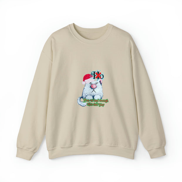 Christmas cat Unisex Heavy Blend™ Crewneck Sweatshirt