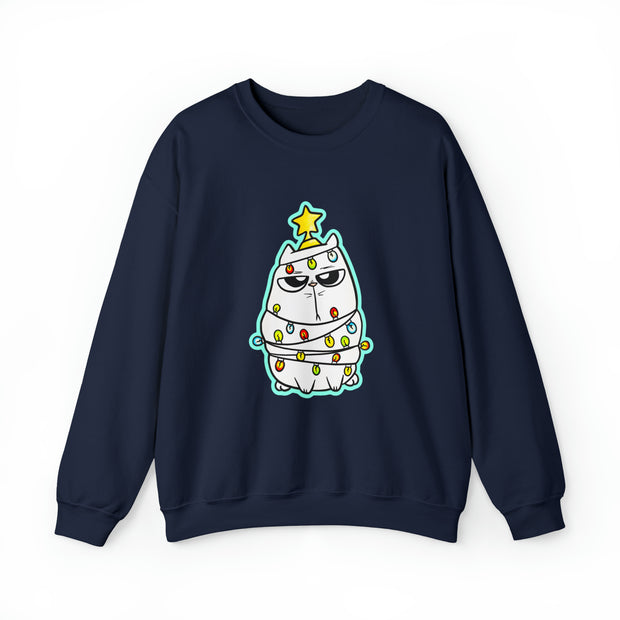 Christmas cat Unisex Heavy Blend™ Crewneck Sweatshirt