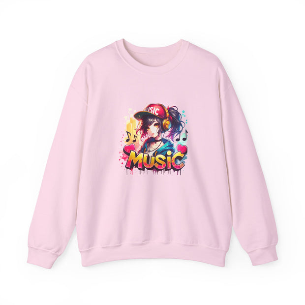 Graffiti Anime Girls Unisex Heavy Blend™ Crewneck Sweatshirt