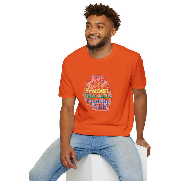 Love Respect Freedom Unisex Softstyle T-Shirt