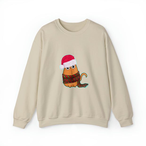 Christmas cat Unisex Heavy Blend™ Crewneck Sweatshirt