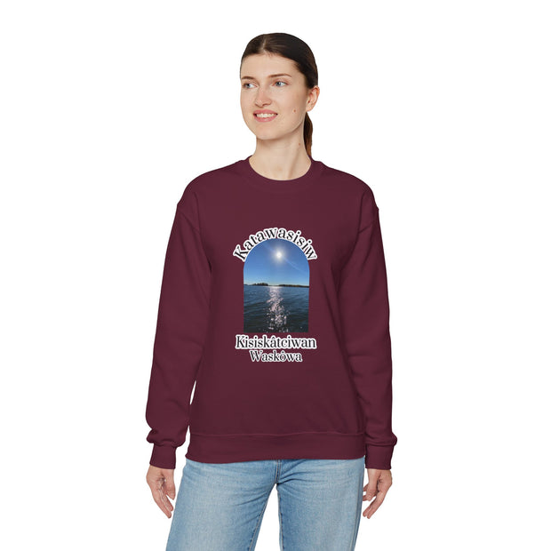 Cree Saskatchewan Skies Unisex Heavy Blend™ Crewneck Sweatshirt