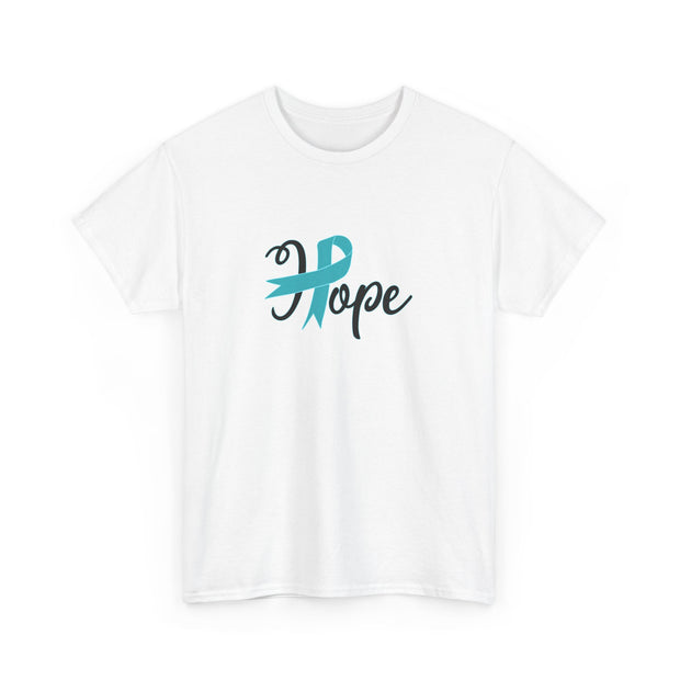 Ovarian Cancer Hope Unisex Heavy Cotton Tee