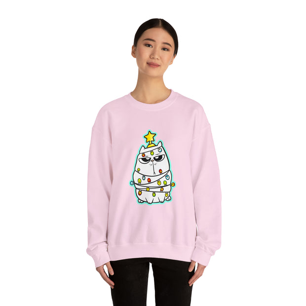 Christmas cat Unisex Heavy Blend™ Crewneck Sweatshirt