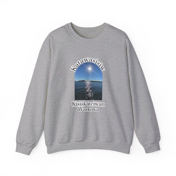 Cree Saskatchewan Skies Unisex Heavy Blend™ Crewneck Sweatshirt